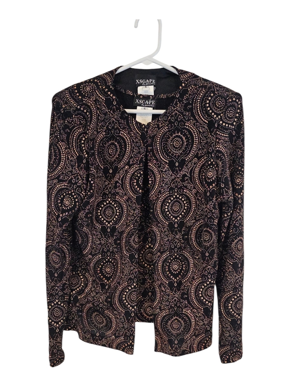 Xscape By Joanna Chen Size S Twin Set Bronze Gold Black Sparkly Cocktail Evening